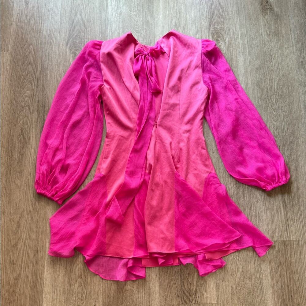 elliatt antiquity pink long sleeve ruffle mini cocktail party dress small NEW - Picture 7 of 12